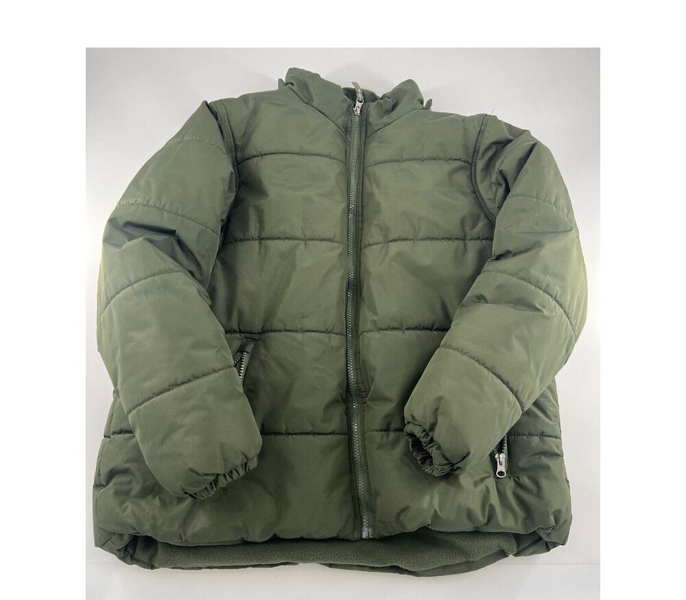 Whales Tail Outerwear Jacket Girls Large Forest Green Winter Puff Coat Zip Warm